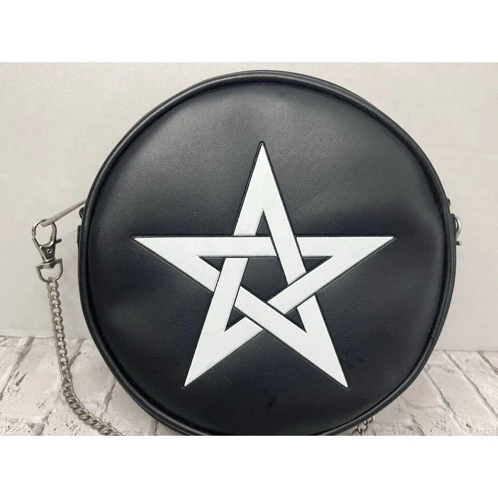 Alchemy Gothic Pentagram Round Bag Metal Rock